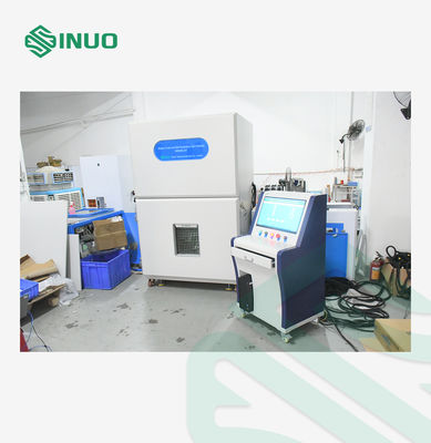 Kalite Batarya ezme ve tırnak penetrasyon testi odası Batarya güvenlik testi ekipmanları 300kN fabrika