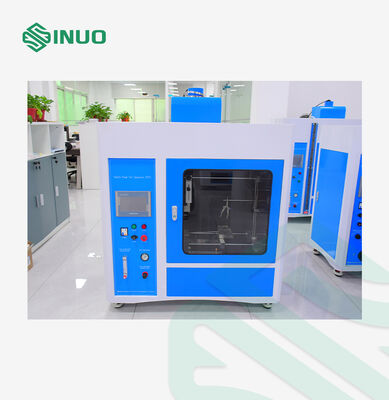 İğne Alevi Deneme Odası 12±1mm Düzenlenebilir Alev Yüksekliği, 0~1000°C sıcaklık aralığı ve 7 inçlik dokunmatik ekranla PLC Kontrolü ile Yanıcılık Deneme Ekipmanı